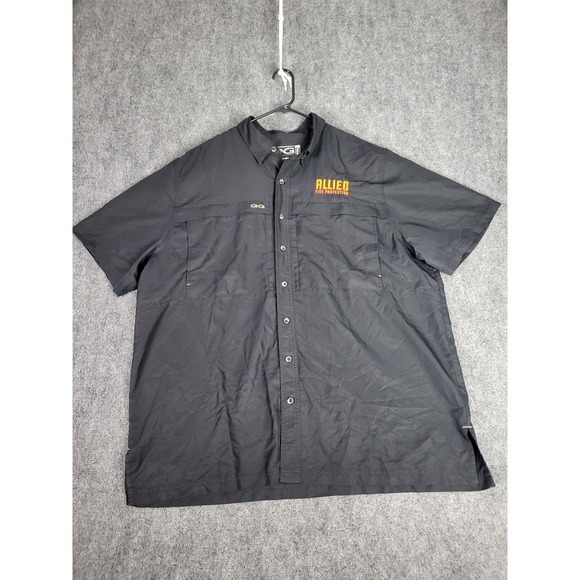 GameGuard‎ Outdoors Fishing Button Down Shirt Allied Fire Protection Men Sz 2XL - Picture 1 of 9